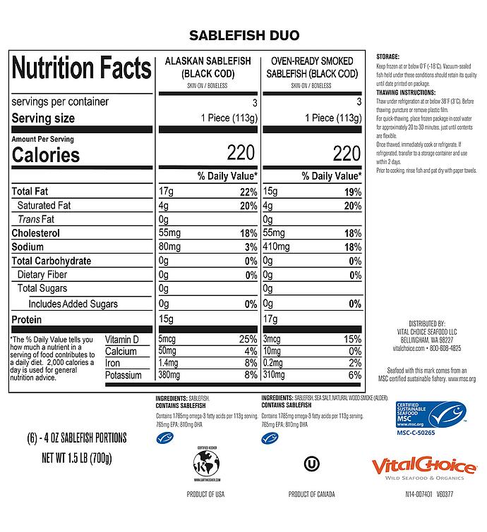 Wild Sablefish Duo